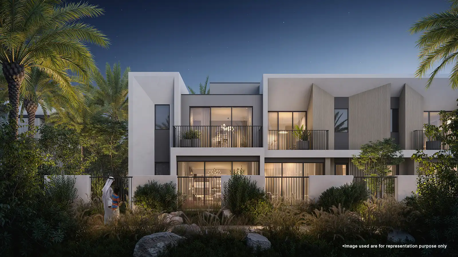 Luxurious premium townhouses at Emaar Anya, Arabian Ranches 3 with infronted garden pathway 